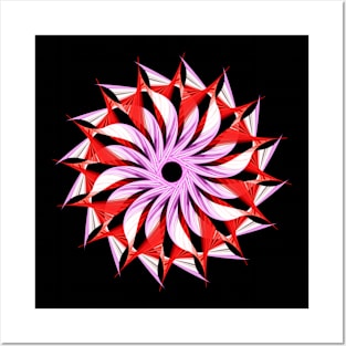 Red mandala Posters and Art